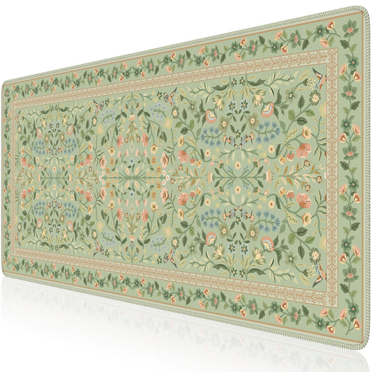 iCasso Desk Mat for Keyboard, Large Mouse Pad,35.4x15.7in,Light Green