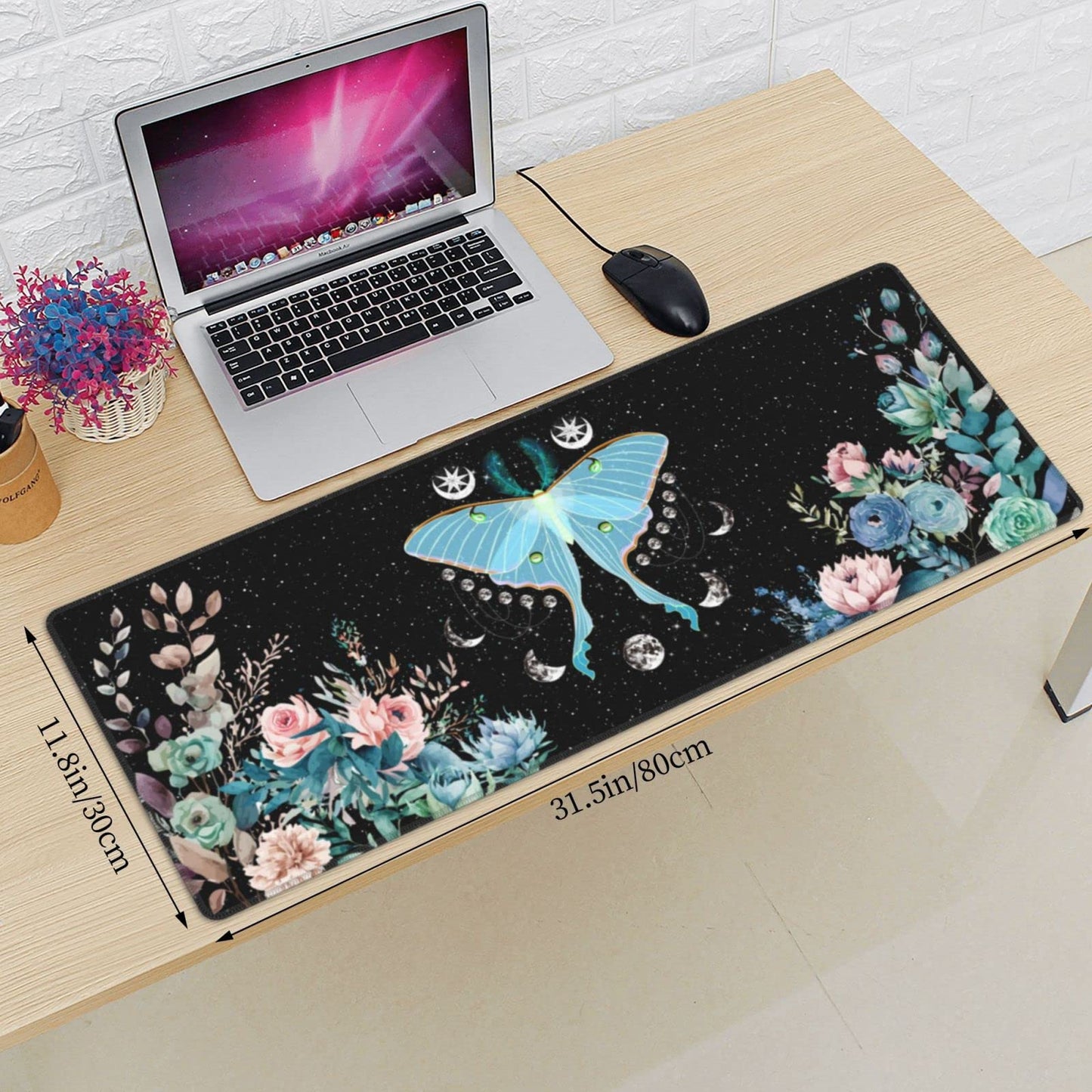 Sigouyinei Extra Large Desk Pad 31.5x12in Office Gaming Non-Slip Mouse Pad