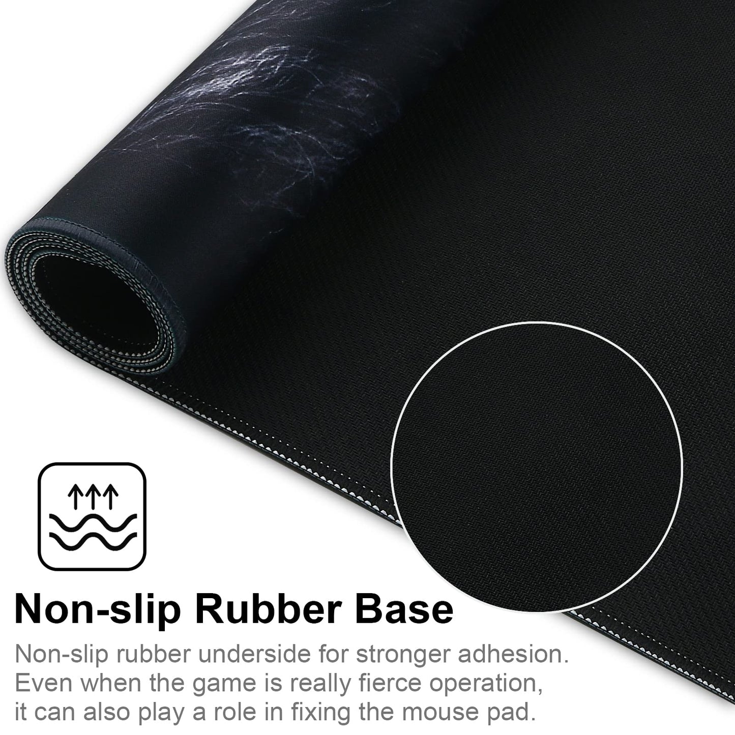 Jahosin Large Gaming Mouse Pad with Stitched Edges,[35.4x15.7In] Extended Mouse Pad with Non-Slip