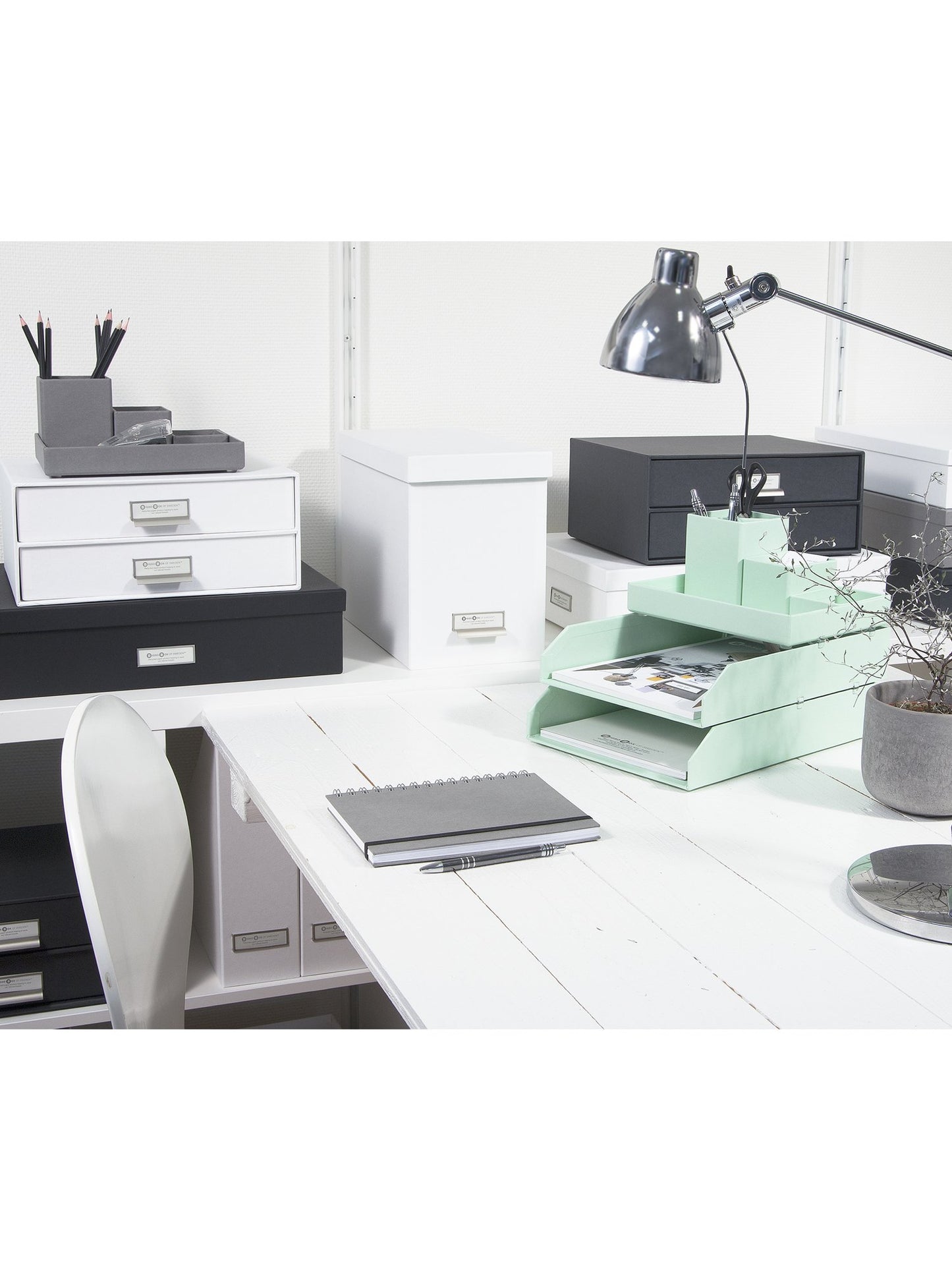 Bigso Box of Sweden Document Box with Lid for Papers in A3 Format - Document Organiser Tray with