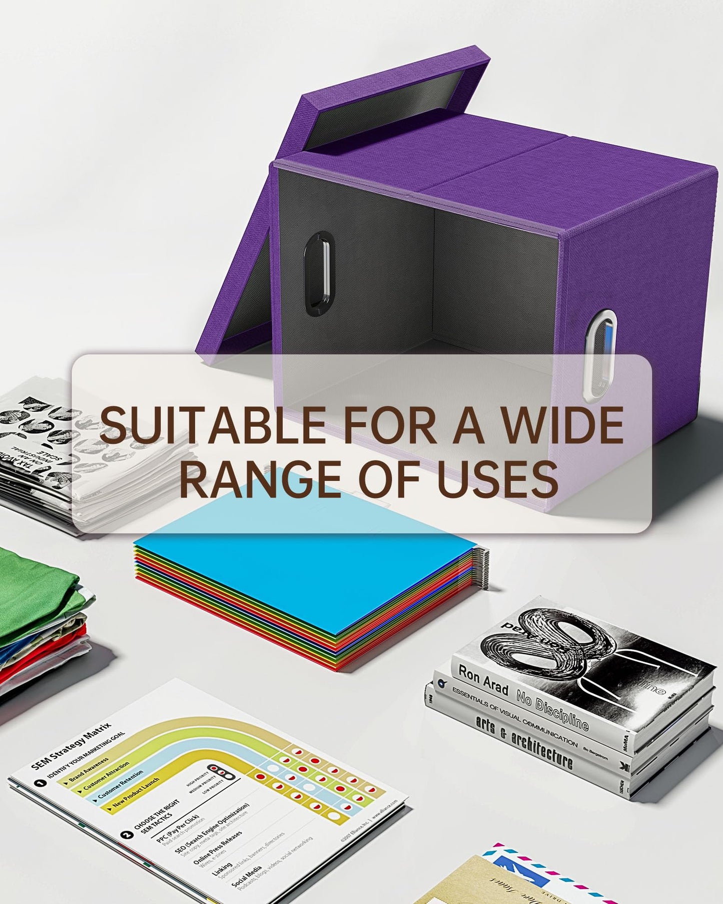 Oterri File Organizer, File Box, File Cabinet for Letter File Folder Storage, Hanging File