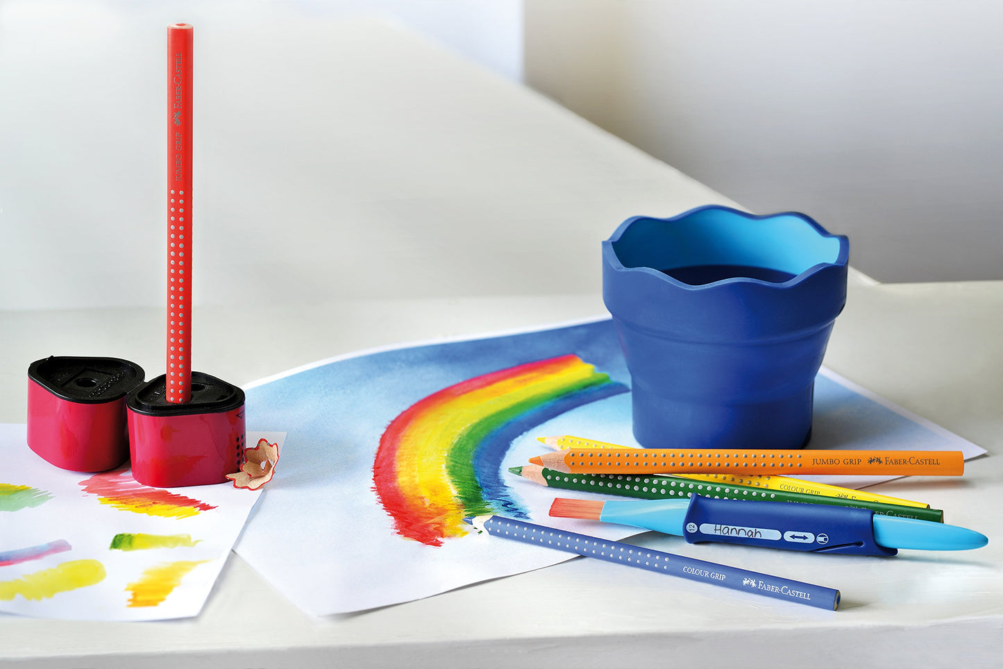 Faber-Castell F112421 Colour Grip Crayon, Red