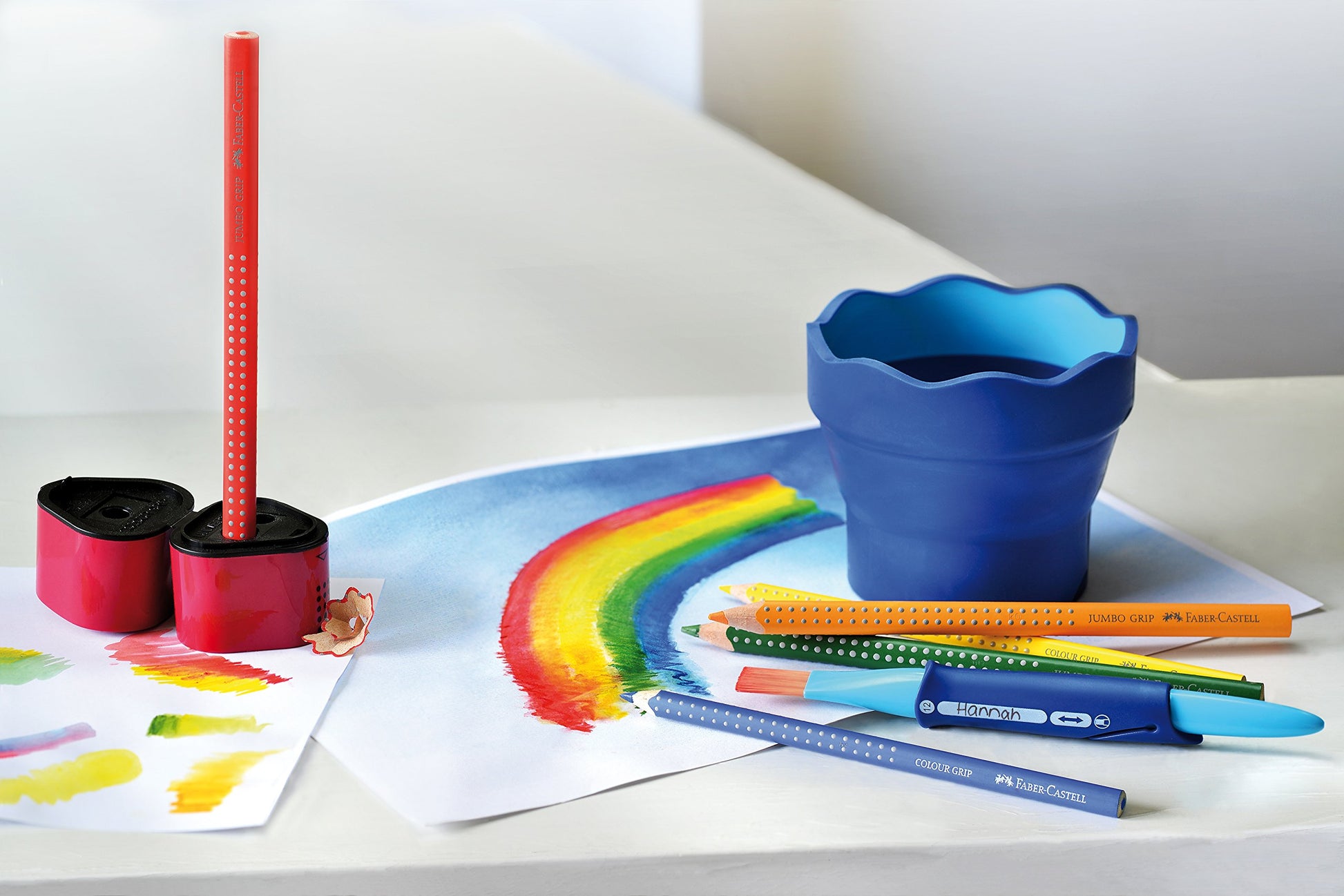 Faber-Castell F112421 Colour Grip Crayon, Red