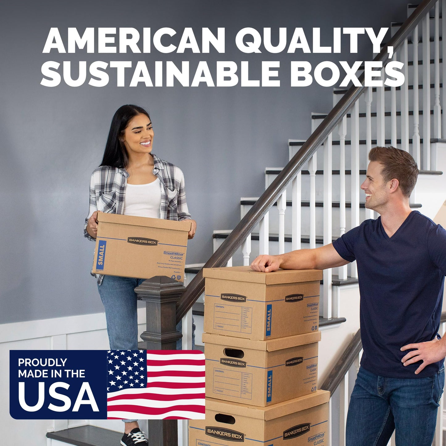 Bankers Box 10-Pack Small Classic Moving Boxes with Reinforced Handles