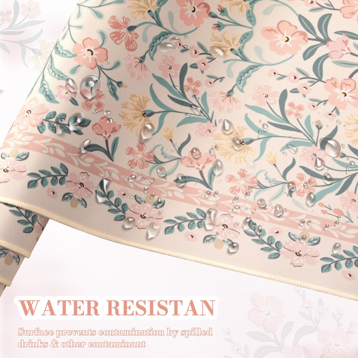 iCasso Desk Mat,Mouse Pad for Office Desk,35.4x15.7in,Pink Floral