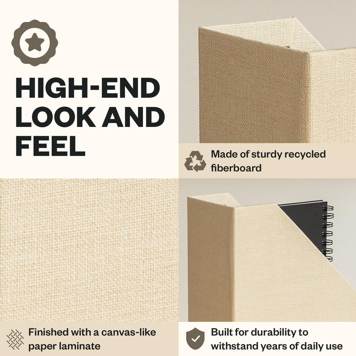 Bigso Estelle Magazine File - Magazine Holder and Organizer for Papers and Catalogs with Leather