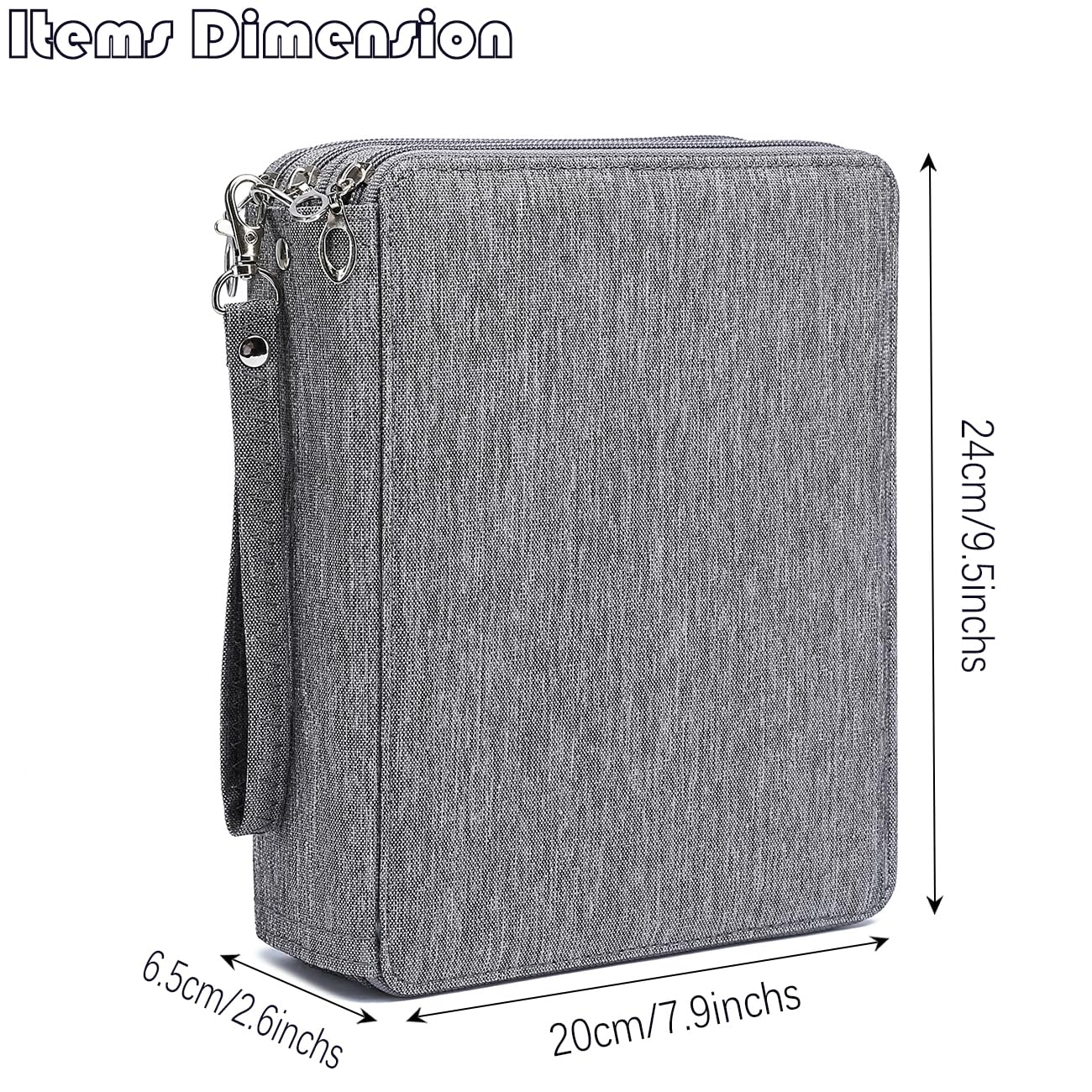 YOUNGCOL 120 Slots Colored Pencil Case Holder Large Capacity Color pencil organizer Storage (Gray)