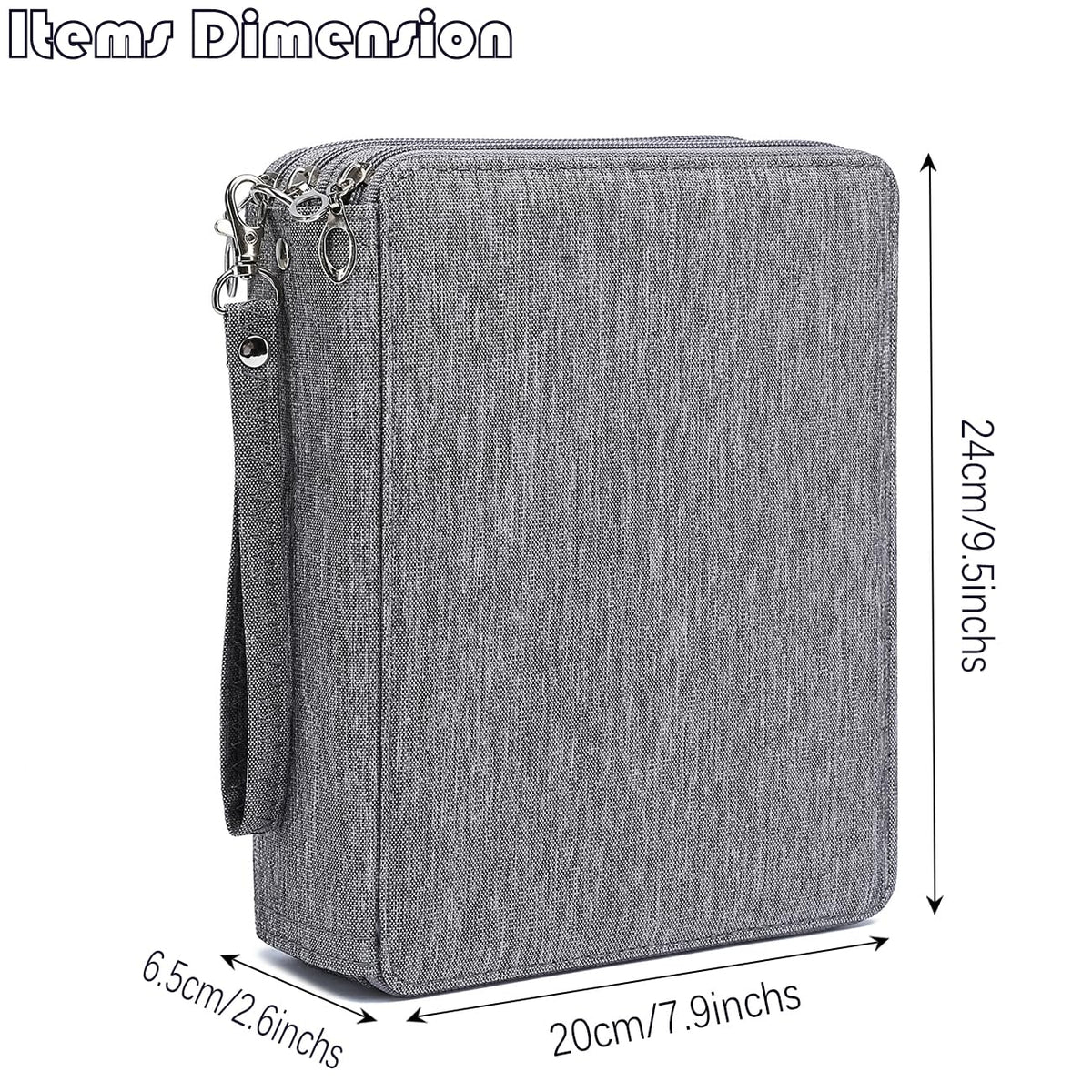 YOUNGCOL 120 Slots Colored Pencil Case Holder Large Capacity Color pencil organizer Storage (Gray)