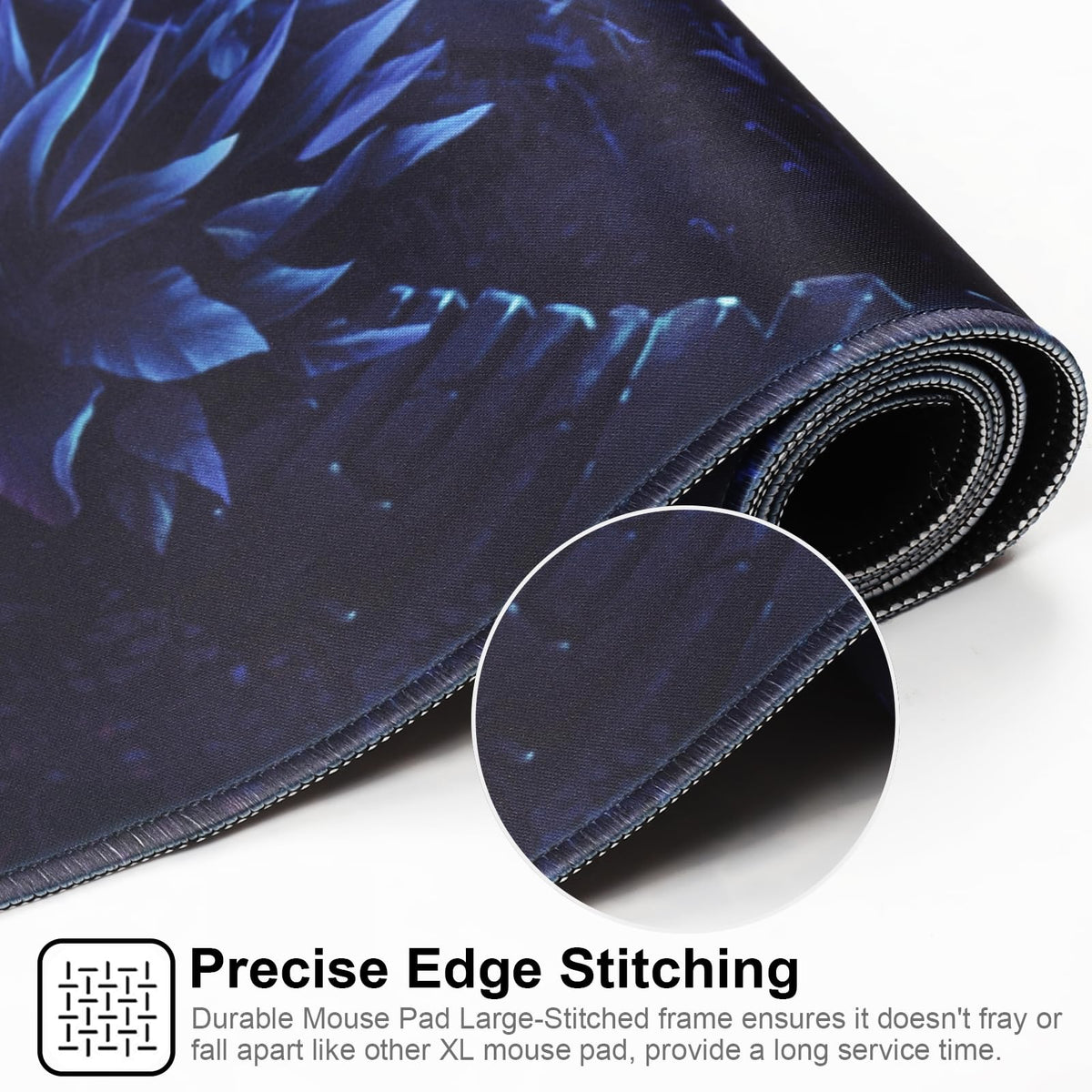 Jahosin Large Gaming Mouse Pad with Stitched Edges,[35.4x15.7In] Extended Mouse Pad with Non-Slip