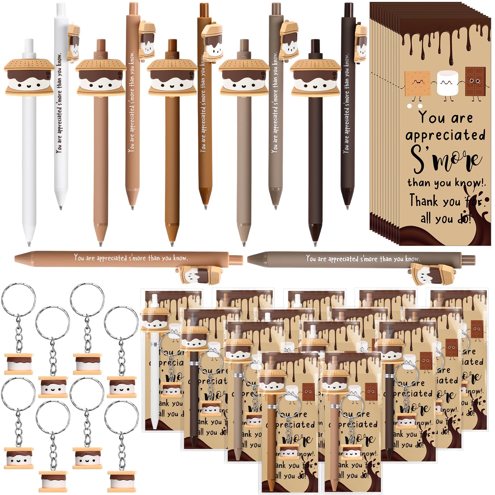 Sayglossy 30 Set Back to School Gifts Bulk Inspirational S'more Gifts Pens