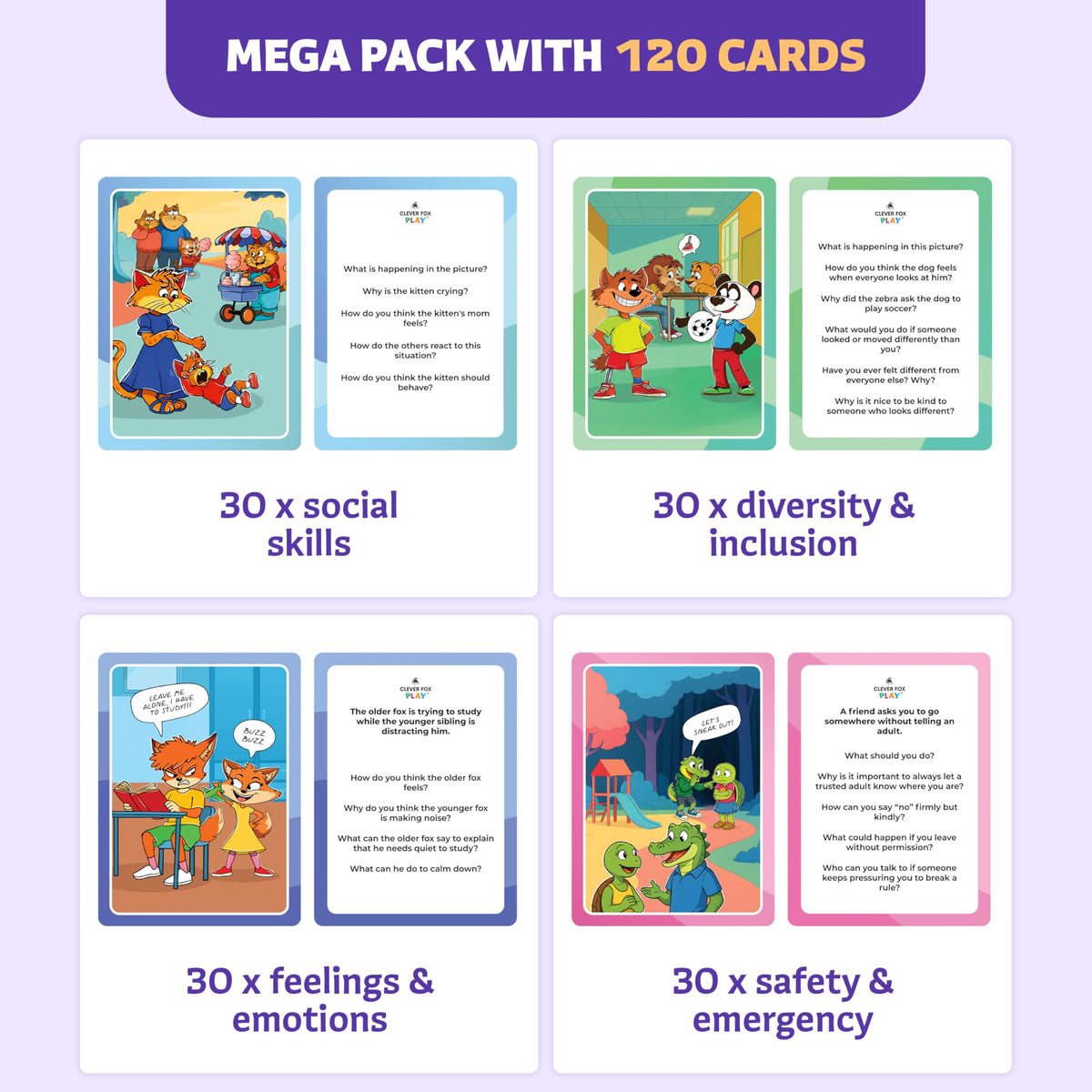 Who What Why Mega Pack Conversation Cards, Speech Therapy Game, Ages 4+