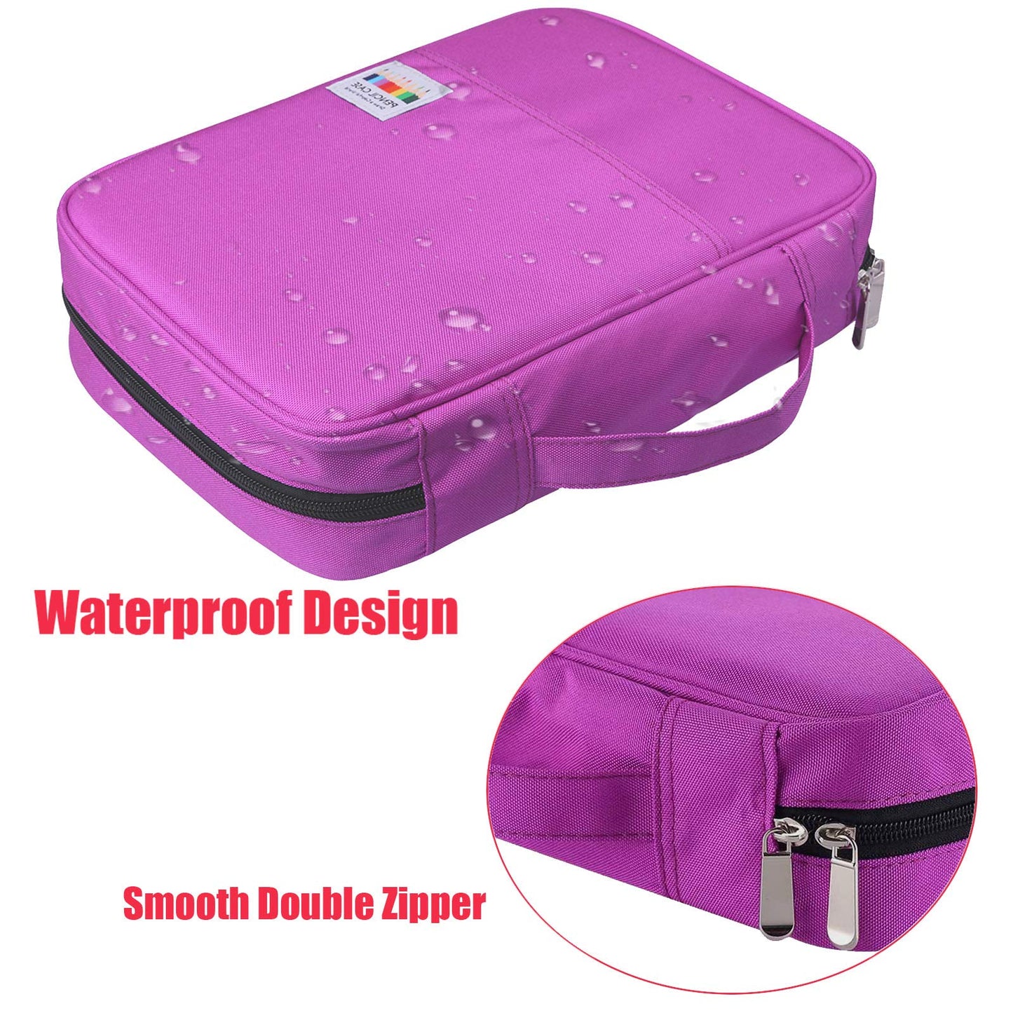 AYVANBER Colored Pencil Case 220 Slots Gel Pens Holder Waterproof Organizer Bag Portable Artist