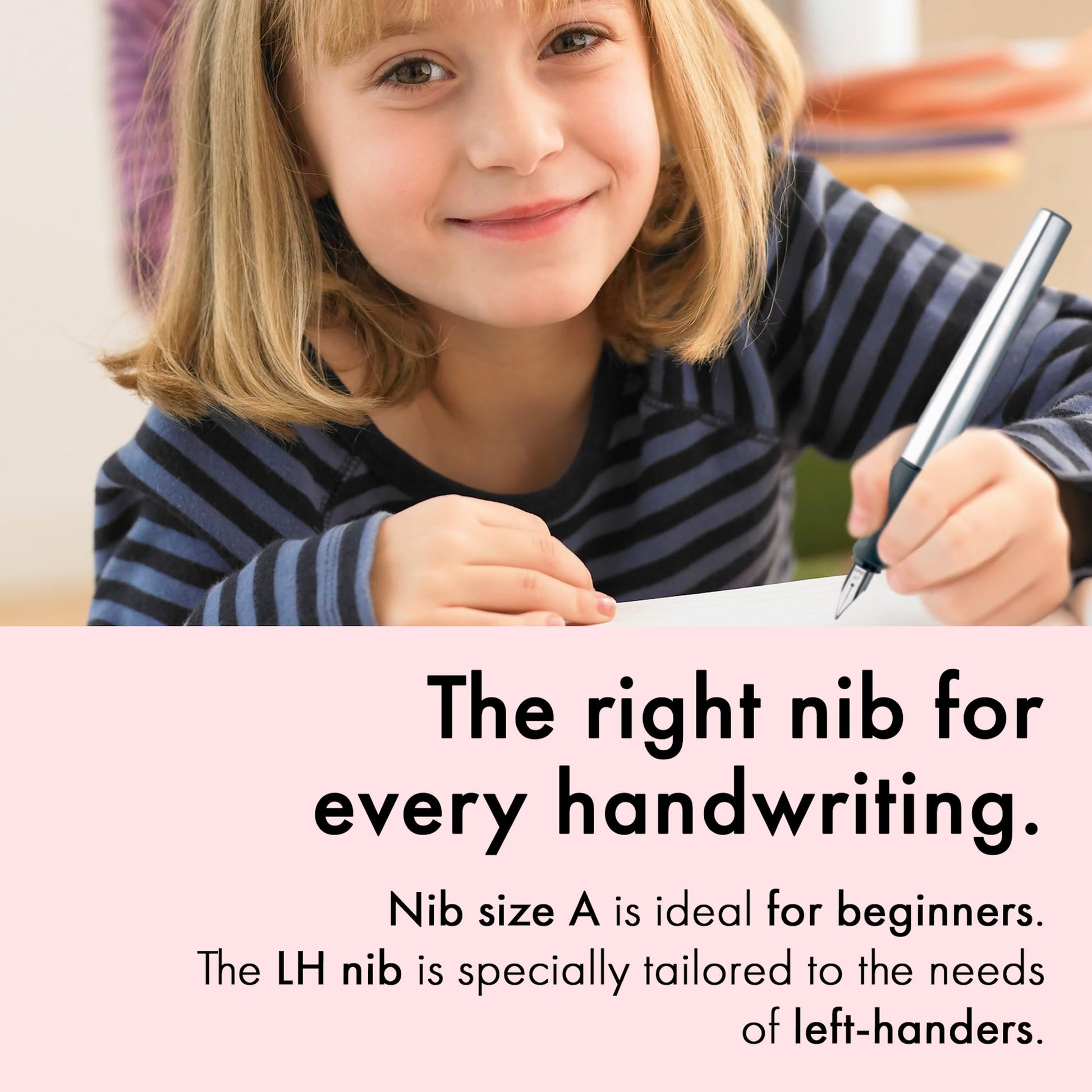 LAMY nexx black – Fountain Pen with slip-proof grip & polished steel nib in size A - triangular