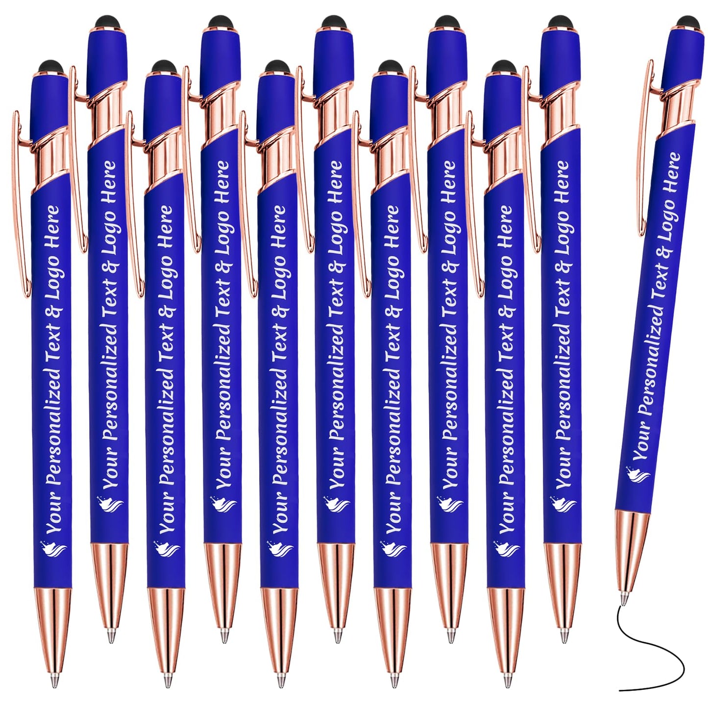 STREADVE Personalized Custom Pens 10 Engraved Writing Pen with Name Logo, Customized Promotional