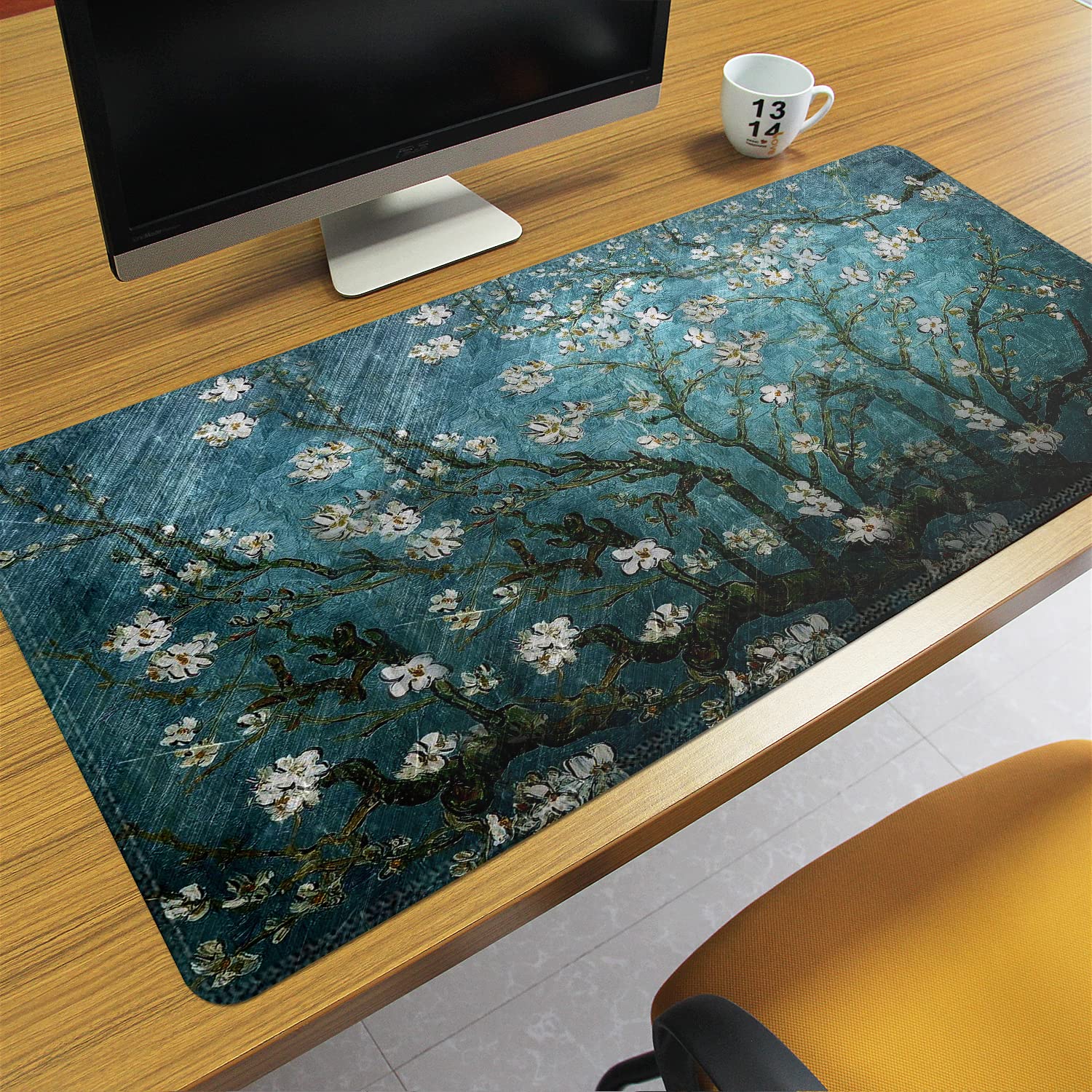 Meffort Inc Large Mouse Pad Thick Water Resistance Desk Mat with Non-Slip Rubber Pad for Home