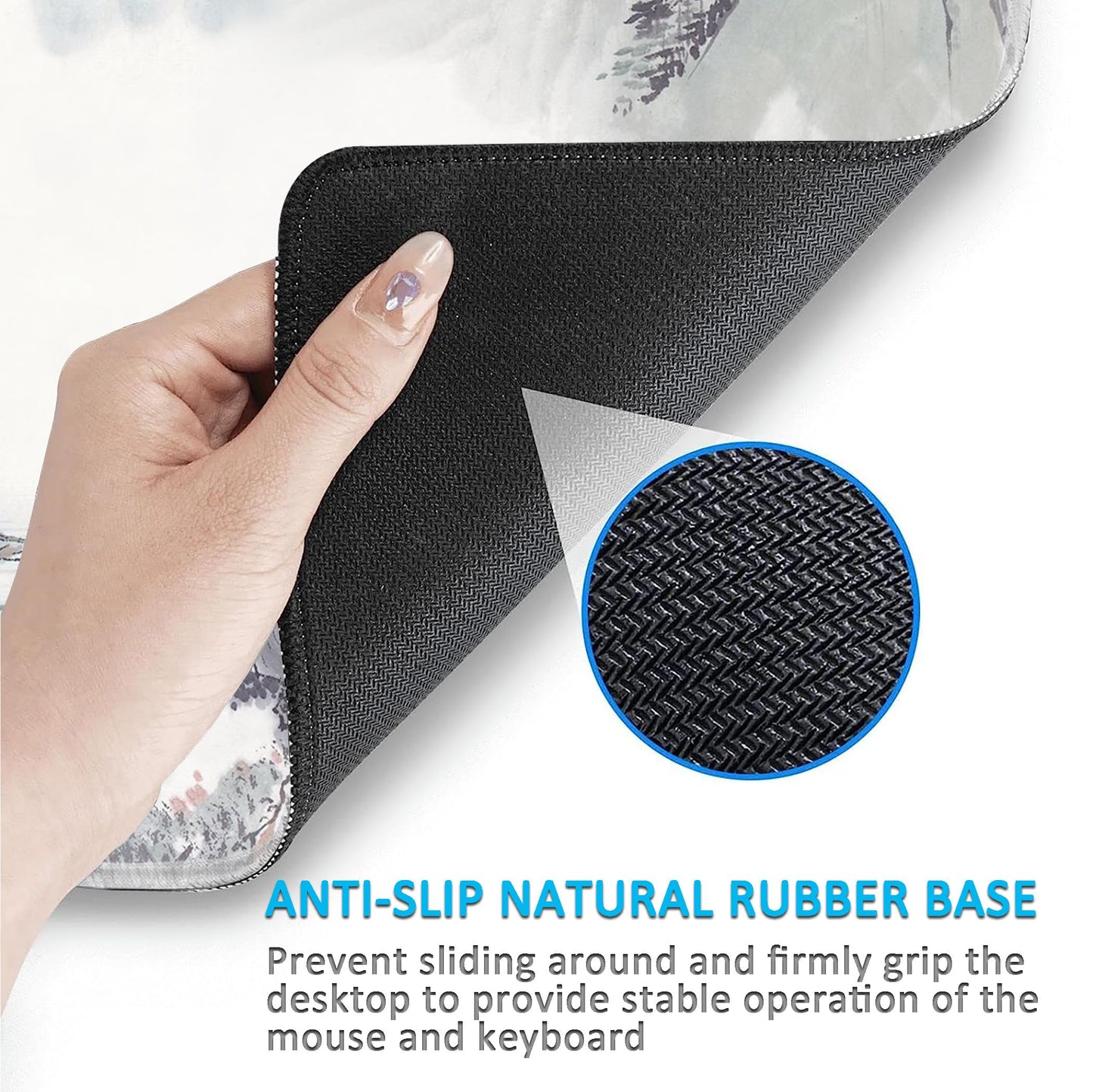 LL-COEUR XXL Landscape Gaming Mouse Pad Computer Keyboard Mat Office Desk Pad (Landscape 1, 23.6" x