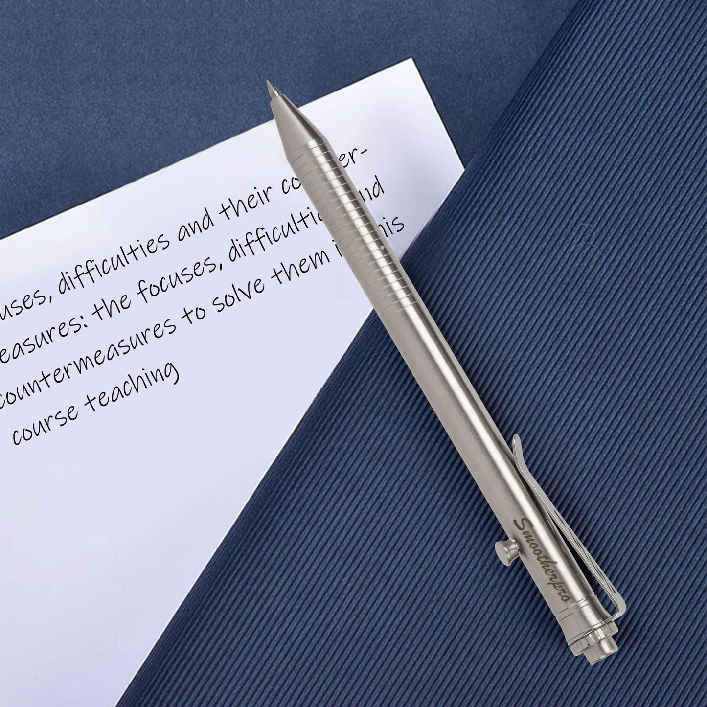 SMOOTHERPRO Stainless Steel Bolt Action Pen Compatible with Pilot G2 Refill