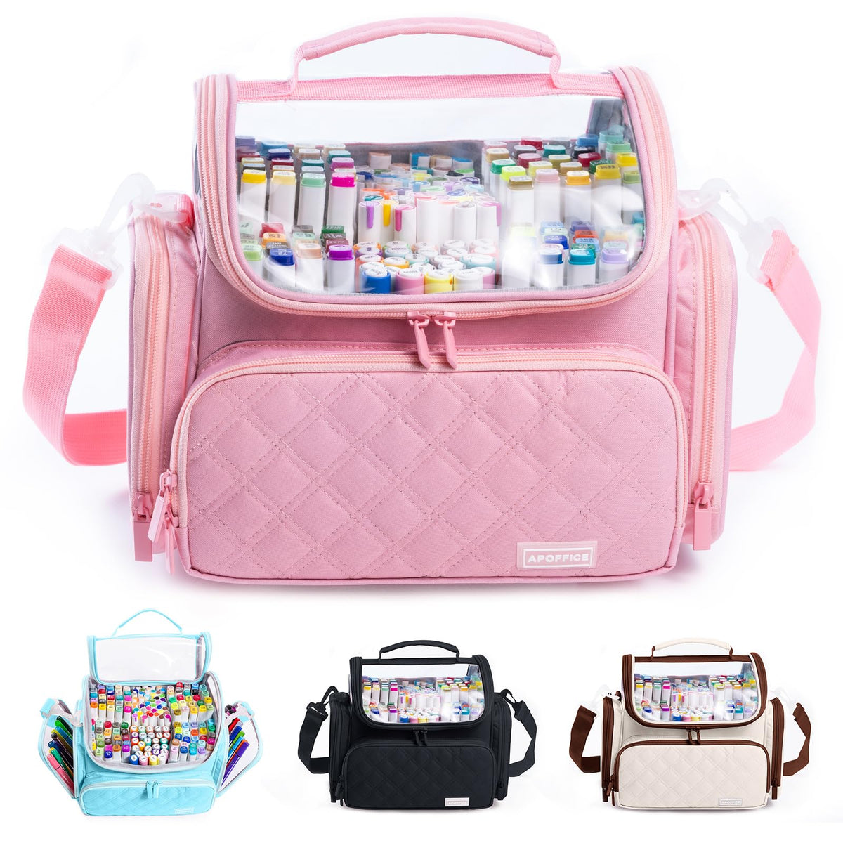 APOFFICE Large Marker Case for 150-200 Markers, Marker Organizer Bag