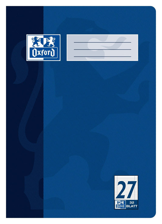Oxford A4 School Exercise Book - 32 Pages 90 g/m² - Optic Paper Lines 27 - Lined with Double Margin