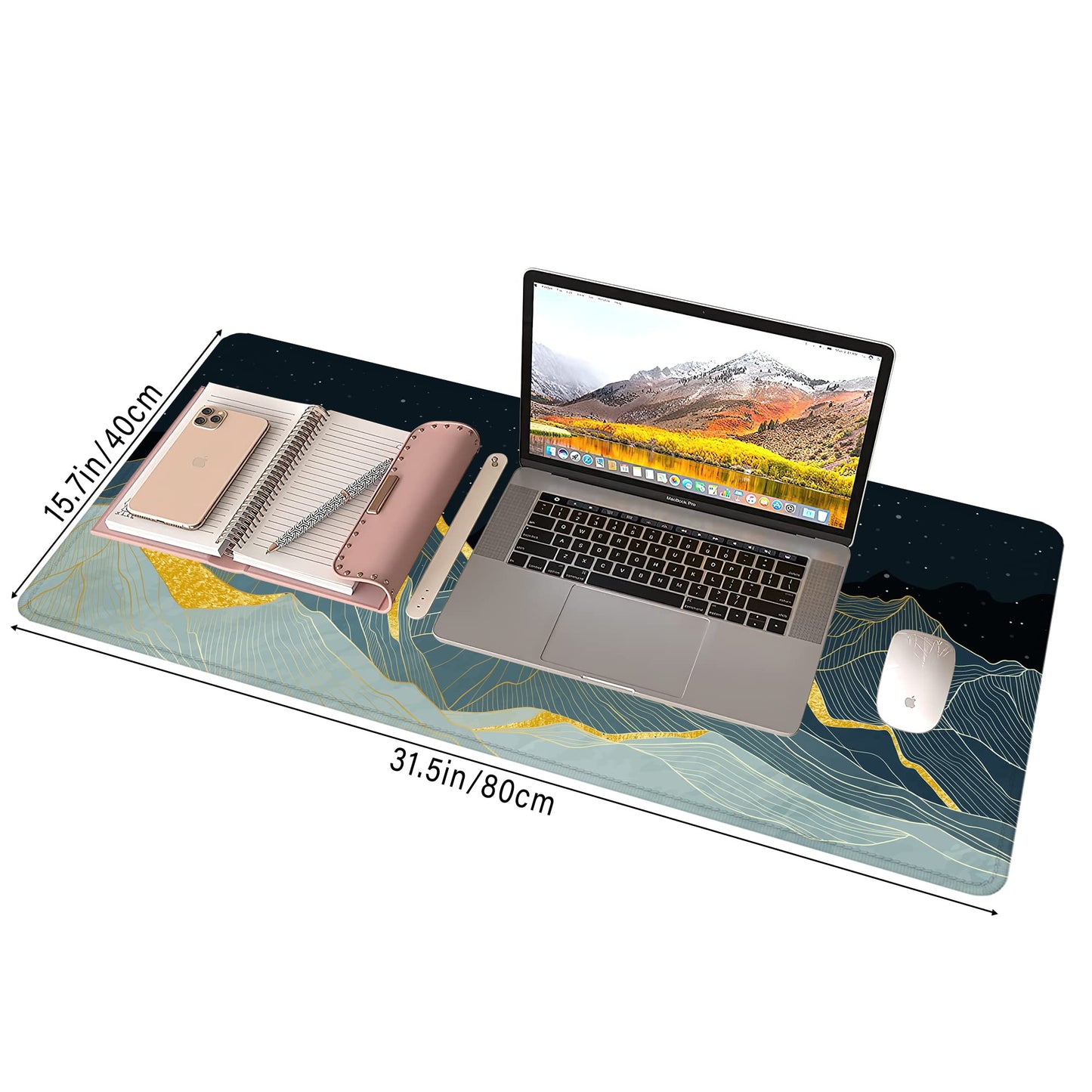 ZTHLL Large Mouse Pad Mountains Landscape Gaming Mouse Pad,Desk Mat Computer Keyboard with Non Slip