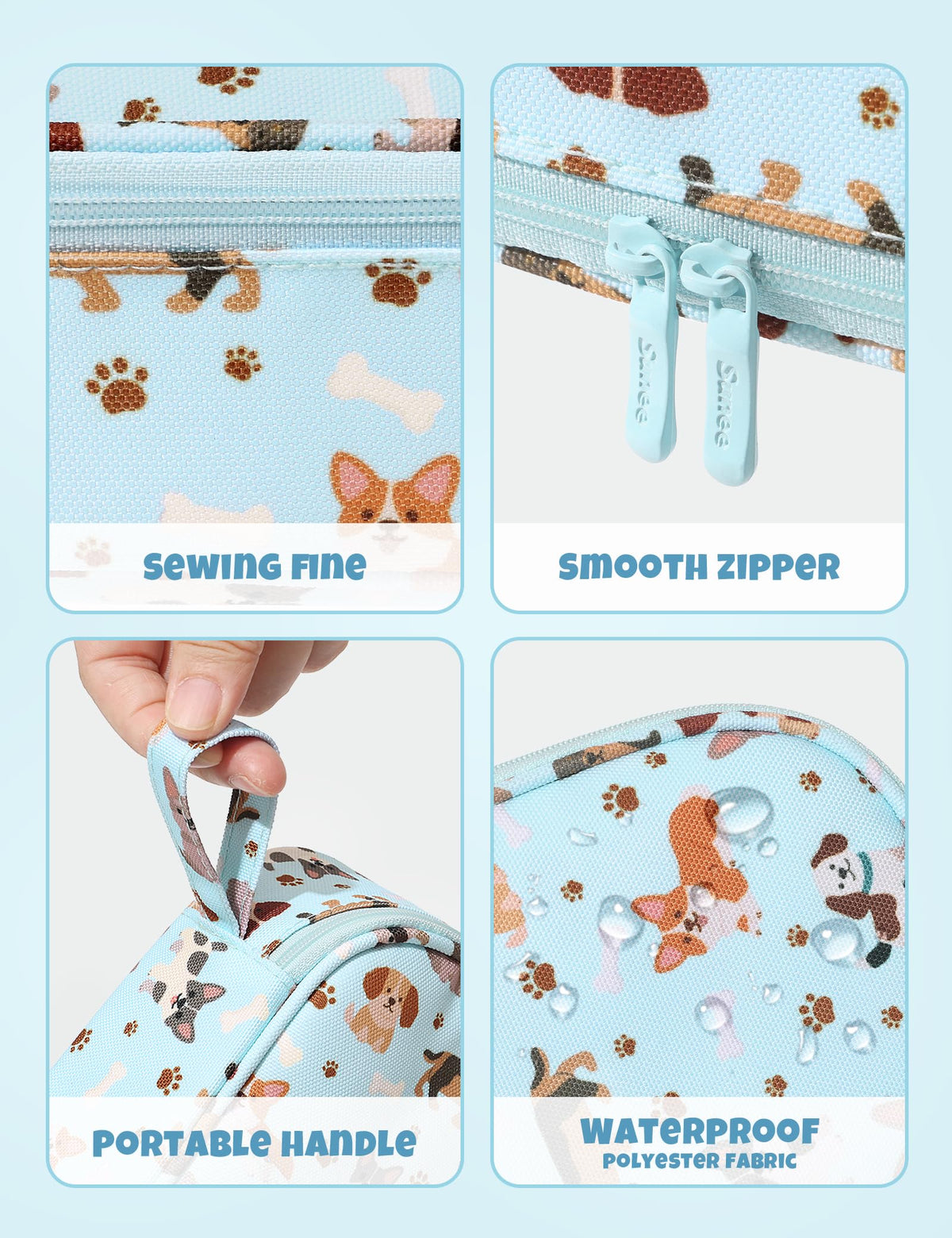 SUNEE Cute Pencil Case, Large Pencil Pouch, Aesthetic Big Pencil Bag with Zipper, Kawaii Stationery