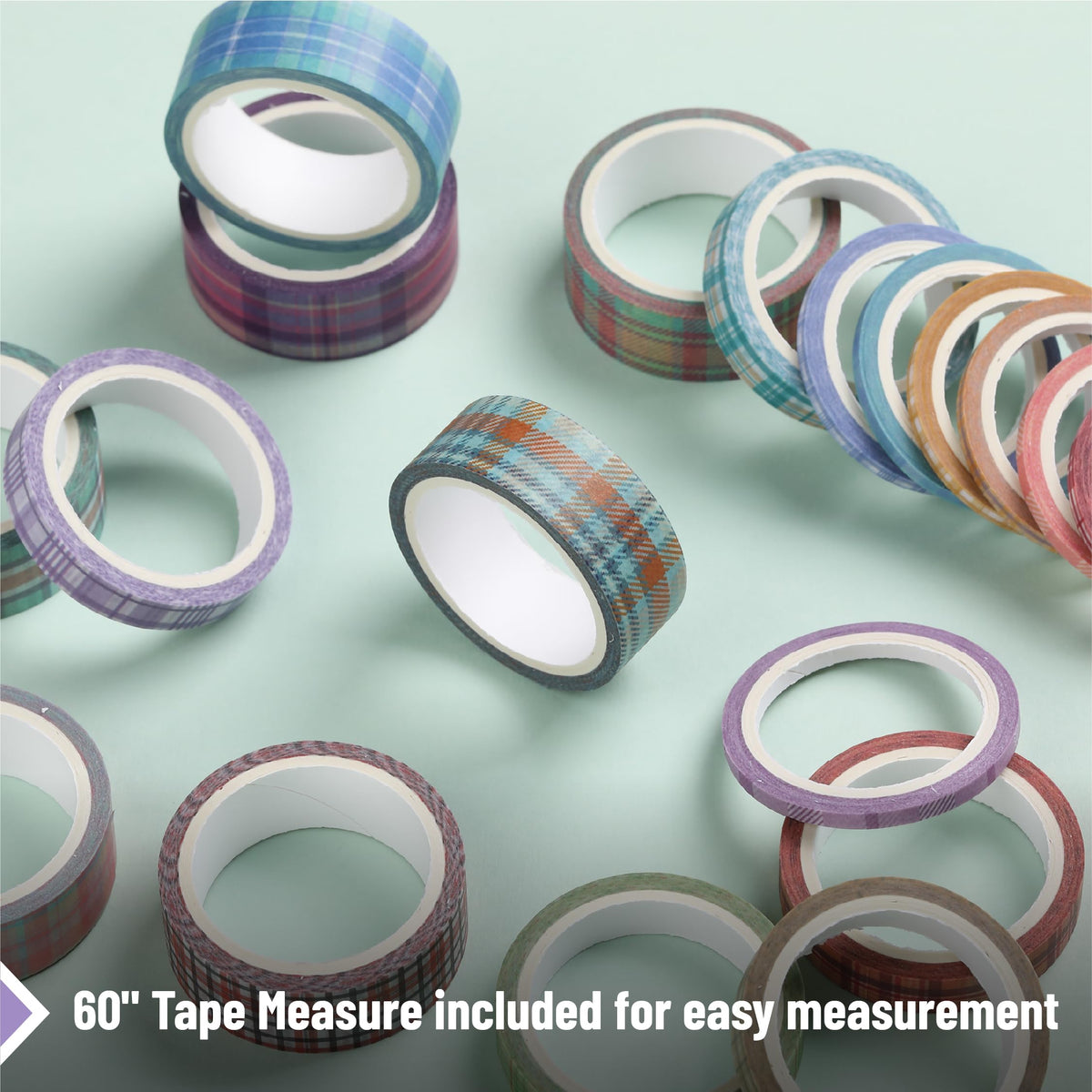 Mr. Pen- Washi Tape Set, 21 Rolls, Assorted Sizes, 5 Yards/Roll