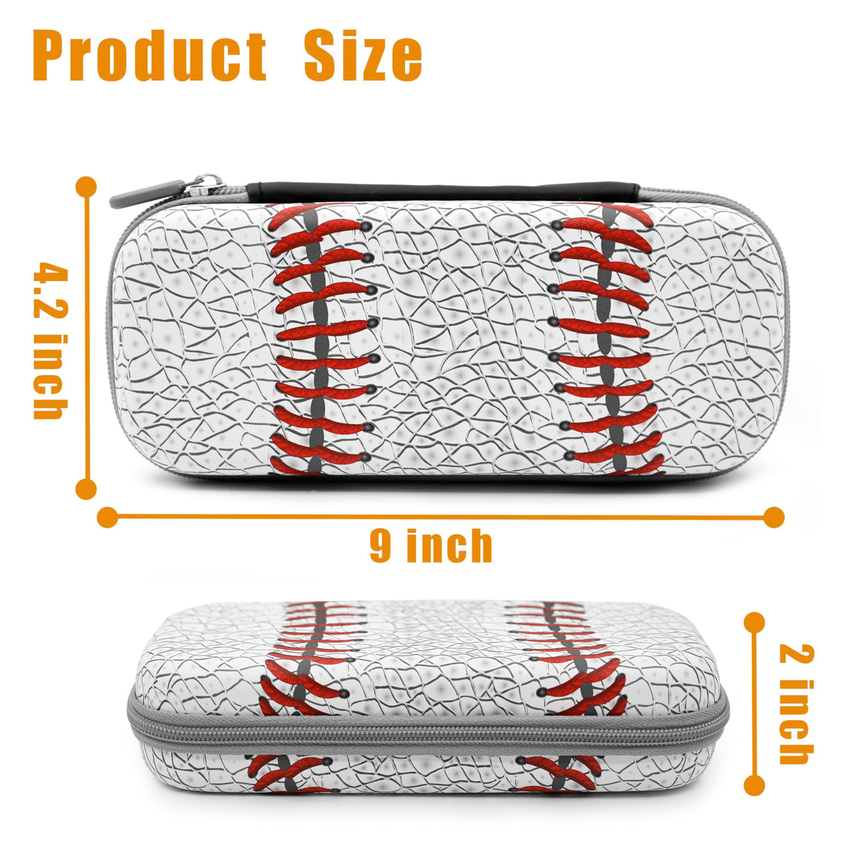 WtallasiSei Baseball Pencil Case Zip Pencil Box Multi Pouch Holder Desk Organizer For Boys Girls