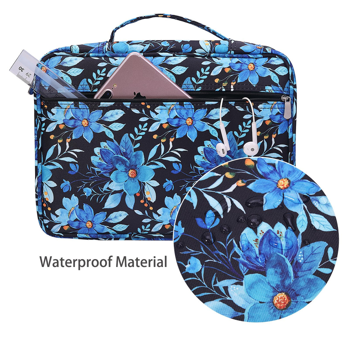 BOMKEE Colored Pencil Case 220 Slots Pencils/Gel Pens Organizer Waterproof Travel Case Zipper