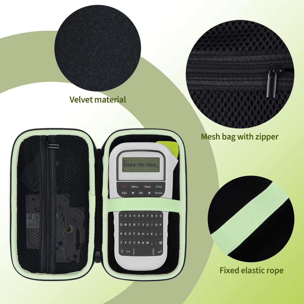 Peyyargo Case Compatible with Brother P-Touch PTH110 / PTH111 Pro / PTE110 Portable Monochrome