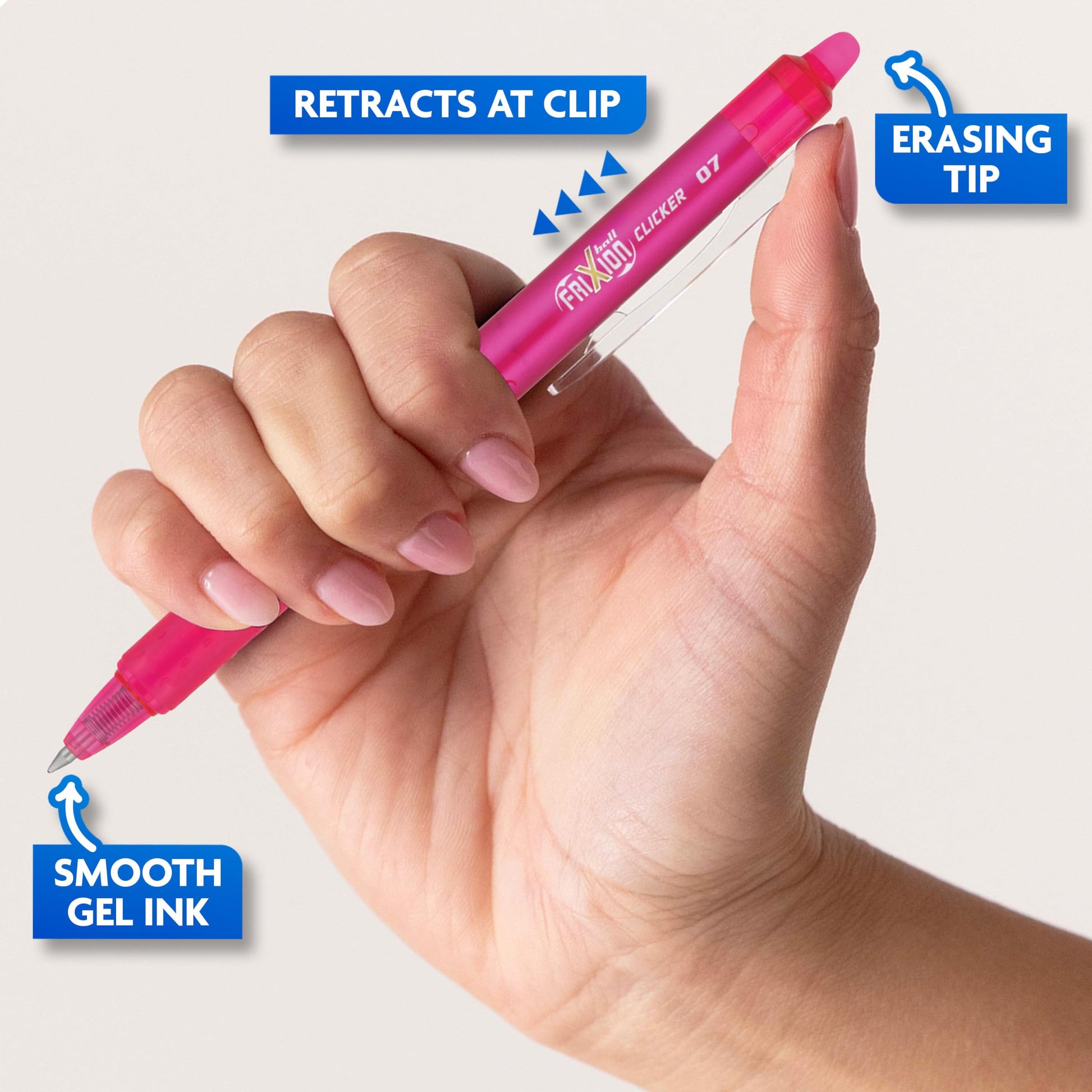 PILOT FriXion Clicker Gel Ink Pens 0.7mm, Assorted Colors, 15-Pack