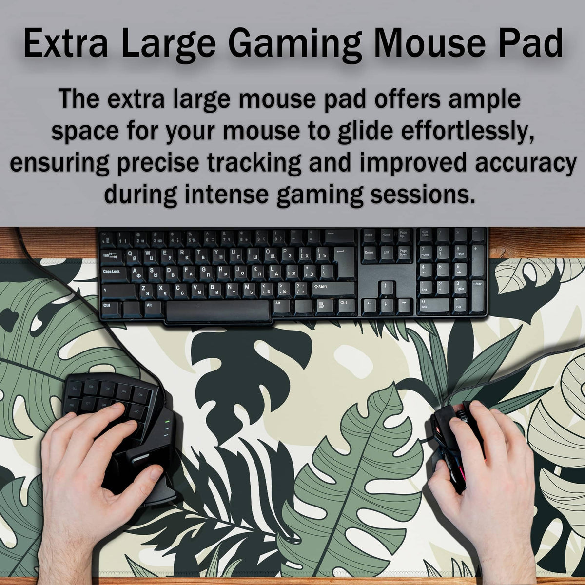 Samgula Large Mouse Pad Long Mousepad Desk Mouse Pads Keyboard Mats Gaming Mouse Mat Non-Slip