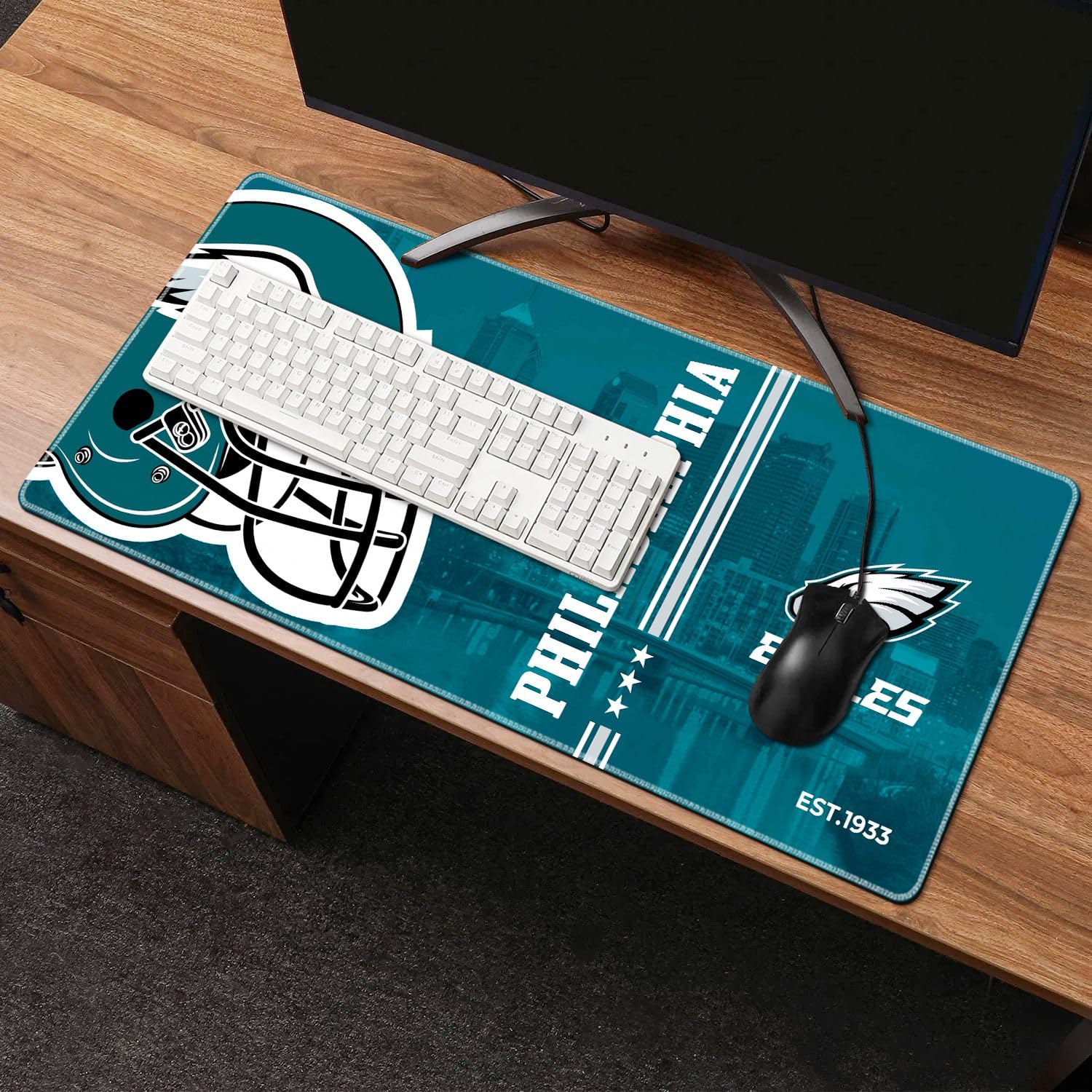 Large Stitched Edges Gaming Mouse Pad,31.5 X 13.8 Inch Mousepad for Laptop Computer Desktop