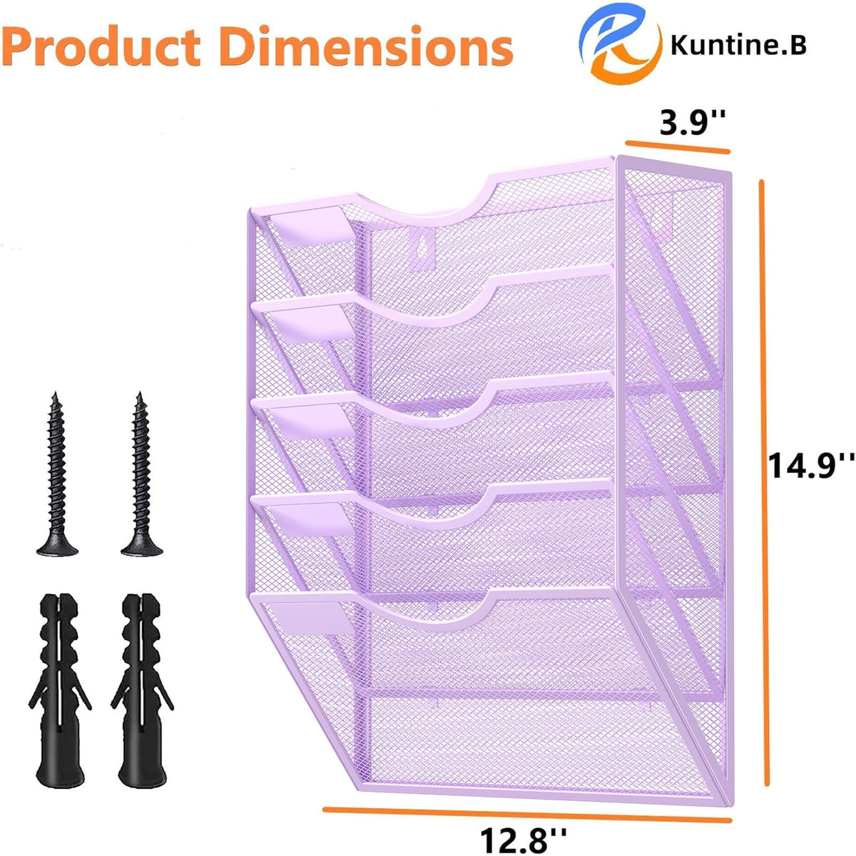 Kuntine.B Wall File Organizer Office Hanging Magazine Holder Wall File Organizer for Office Home