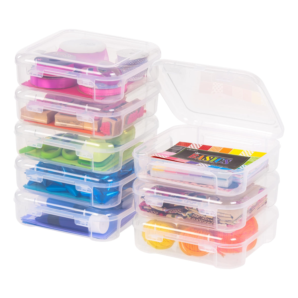IRIS USA Scrapbook Case |Made in USA| Fits 6"x6" - Thick (8-Pack) - Clear