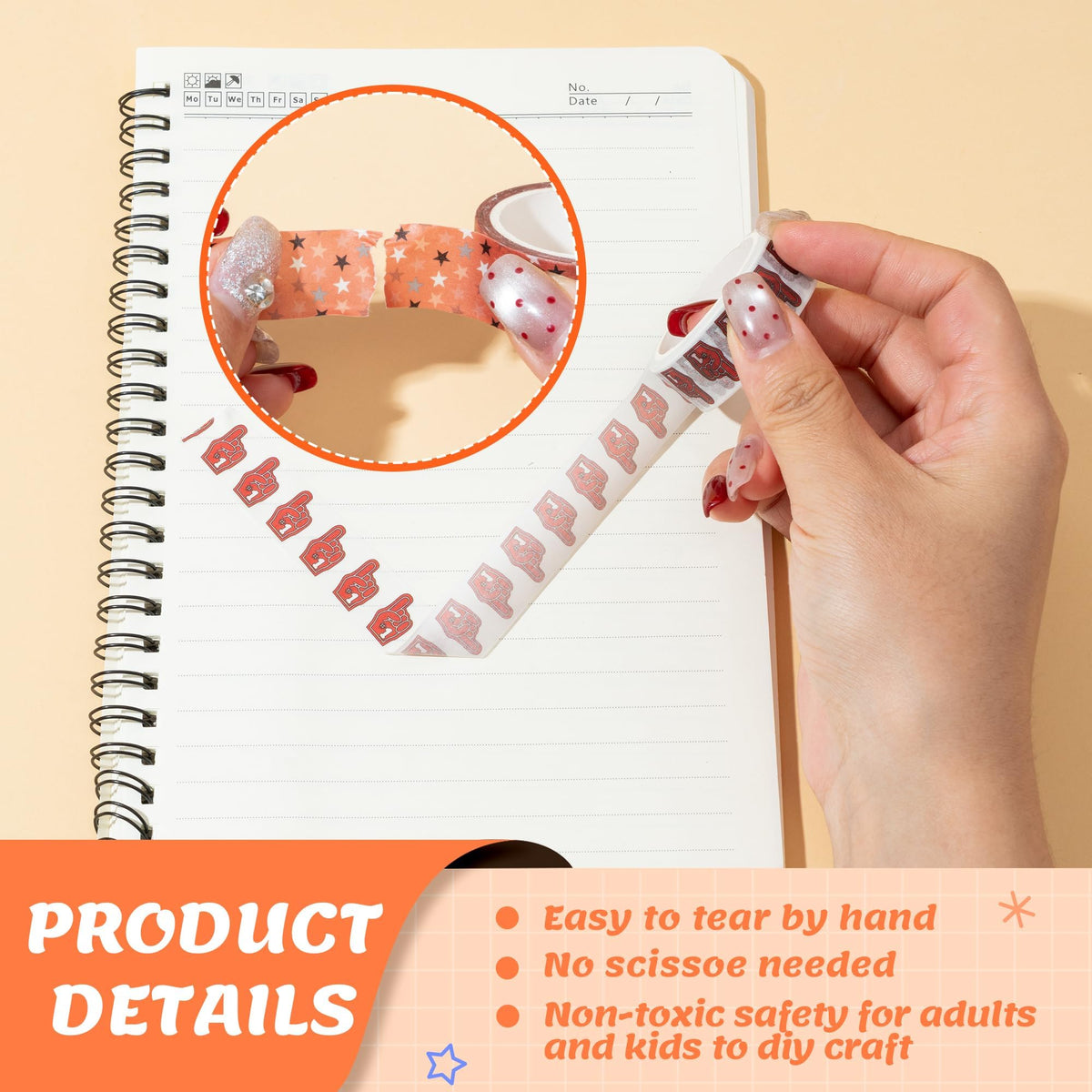 BkeeCten 12Rolls Sports Theme Premium Acid Free Repositionable Washi Tape