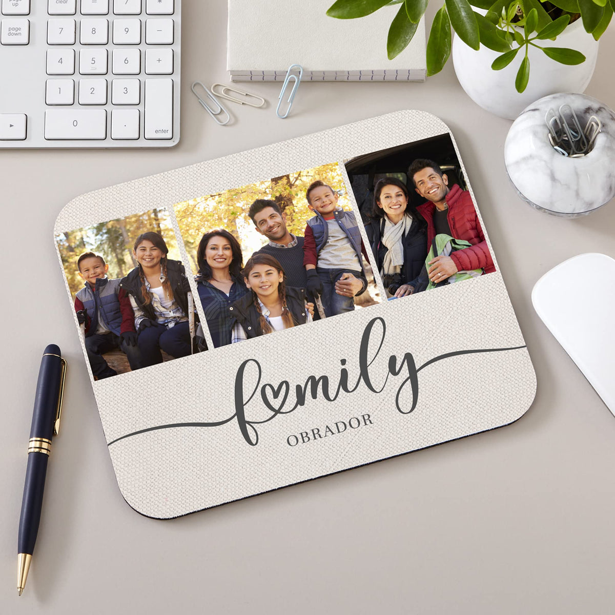 Let's Make Memories Personalized Family is Everything Photo Mouse Pad - Computer Accessory