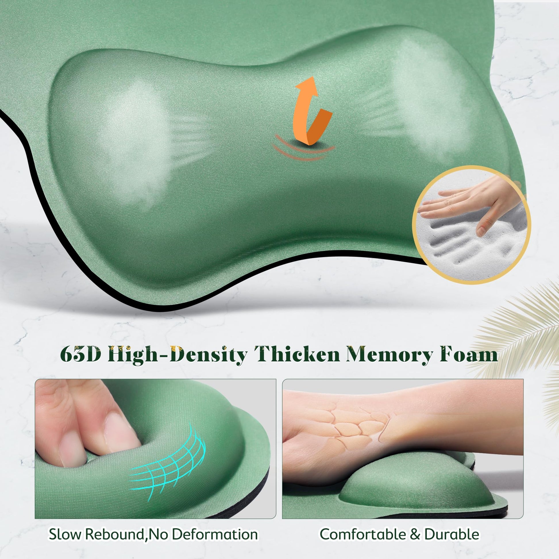 Gimars Ergonomic Mouse Pad Wrist Support, Upgrade Enlarge Superfine Fibre Soft Smooth Keyboard