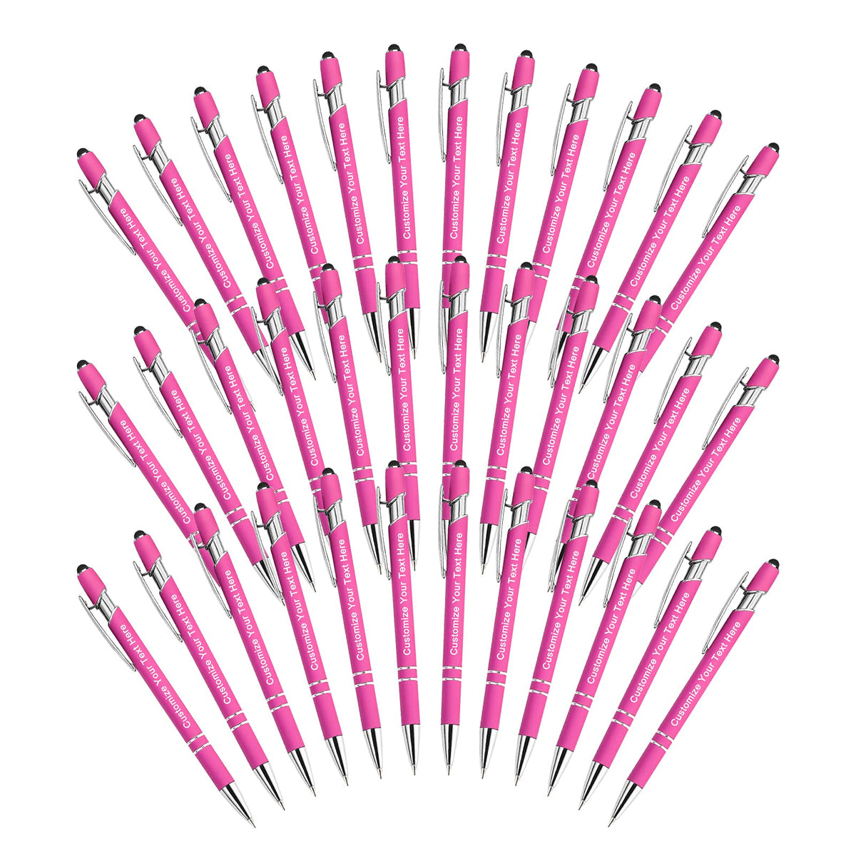 Qingxily Up to 300 Pcs Custom Pens Bulk,Personalized Pens with Free Engraving,Customized Stylus