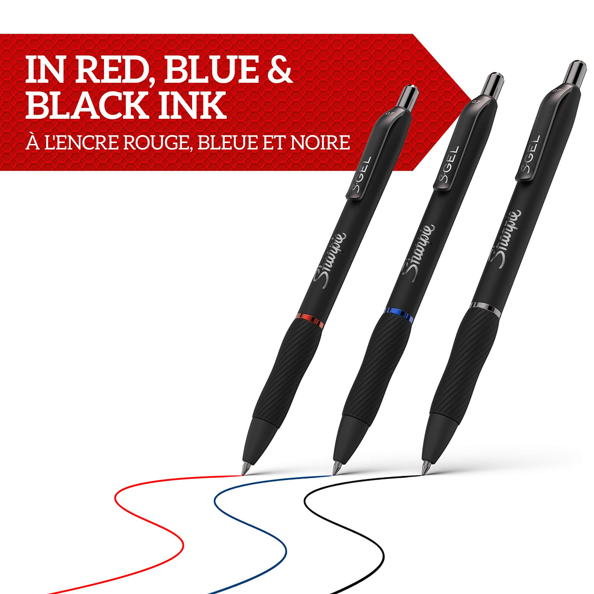 Sharpie S-Gel | Gel Pens | Medium Point (0.7mm) | Red Ink | 12 Count