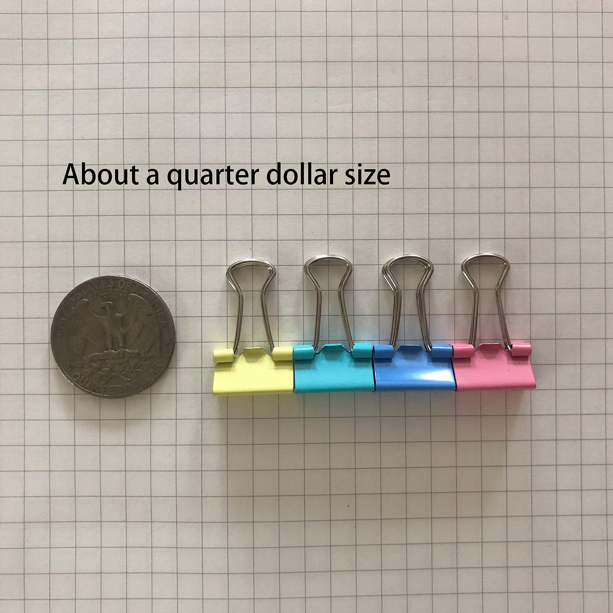 Mini Binder Clips, 5/8" / 0.6 inches / 15 mm a Little Bit Scratch Paper Clips 40 PCS (40 PCS, Mix)