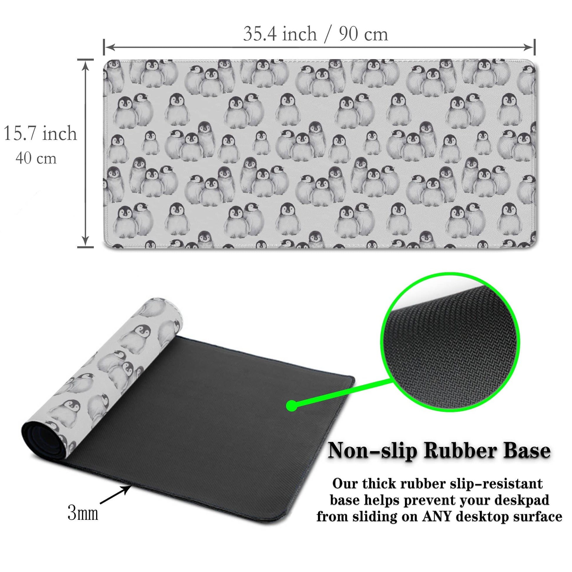 Samgula Gaming Mouse Pad White, Big Mouse Pads Office Desk Pad, XXL Mousepad Non-Slip Rubber Base