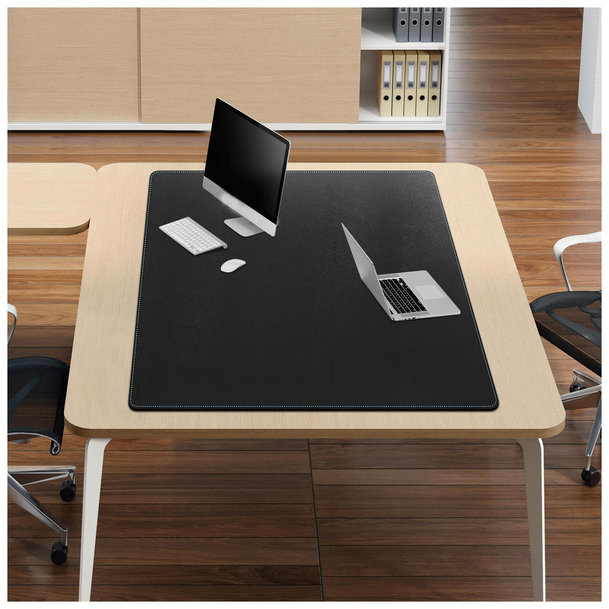 CENNBIE Leather Desk Pad, 51.2" x 31.4" Extra Large Leather Desk Mat Blotter Protector, Non-Slip