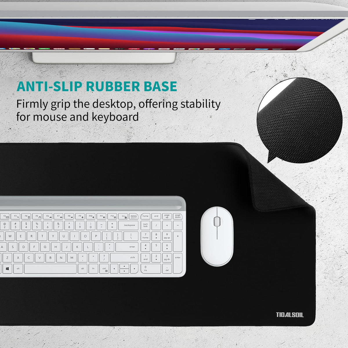 TIDALSOIL XXL Gaming Mouse Pad, 35.4x15.7 in Extended Desk Mat
