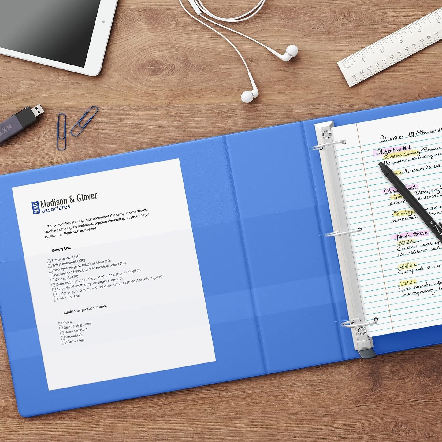 Staples Heavy-Duty 2-Inch D-Ring View Binder, Periwinkle, Reinforced