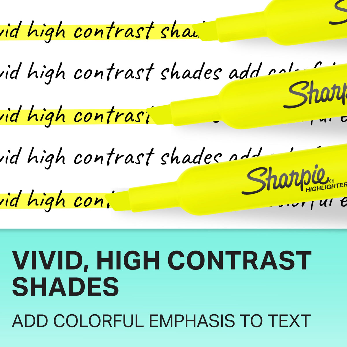 Sharpie Tank Highlighters, Chisel Tip, Yellow Highlighters, Essential Office & School Supplies