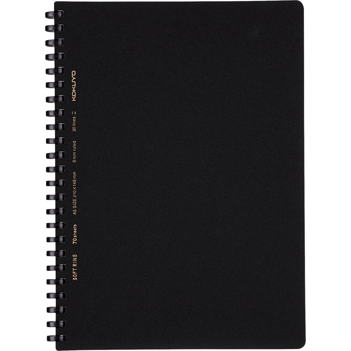 KOKUYO Spiral Lined Notebook, 8.3'' x 5.8'' Business Journal A5 Soft Ring Notebooks with A 6mm