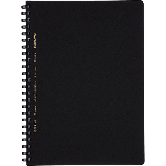 KOKUYO Spiral Lined Notebook, 8.3'' x 5.8'' Business Journal A5 Soft Ring Notebooks with A 6mm