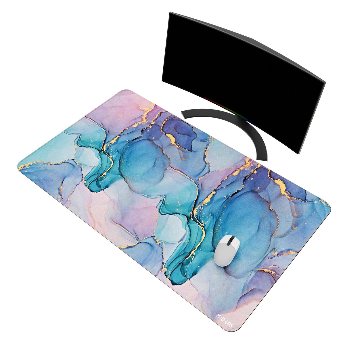 Mydours 40" x 24" Gaming Mouse Pad, XXL Full Desk Pad,(Marble)