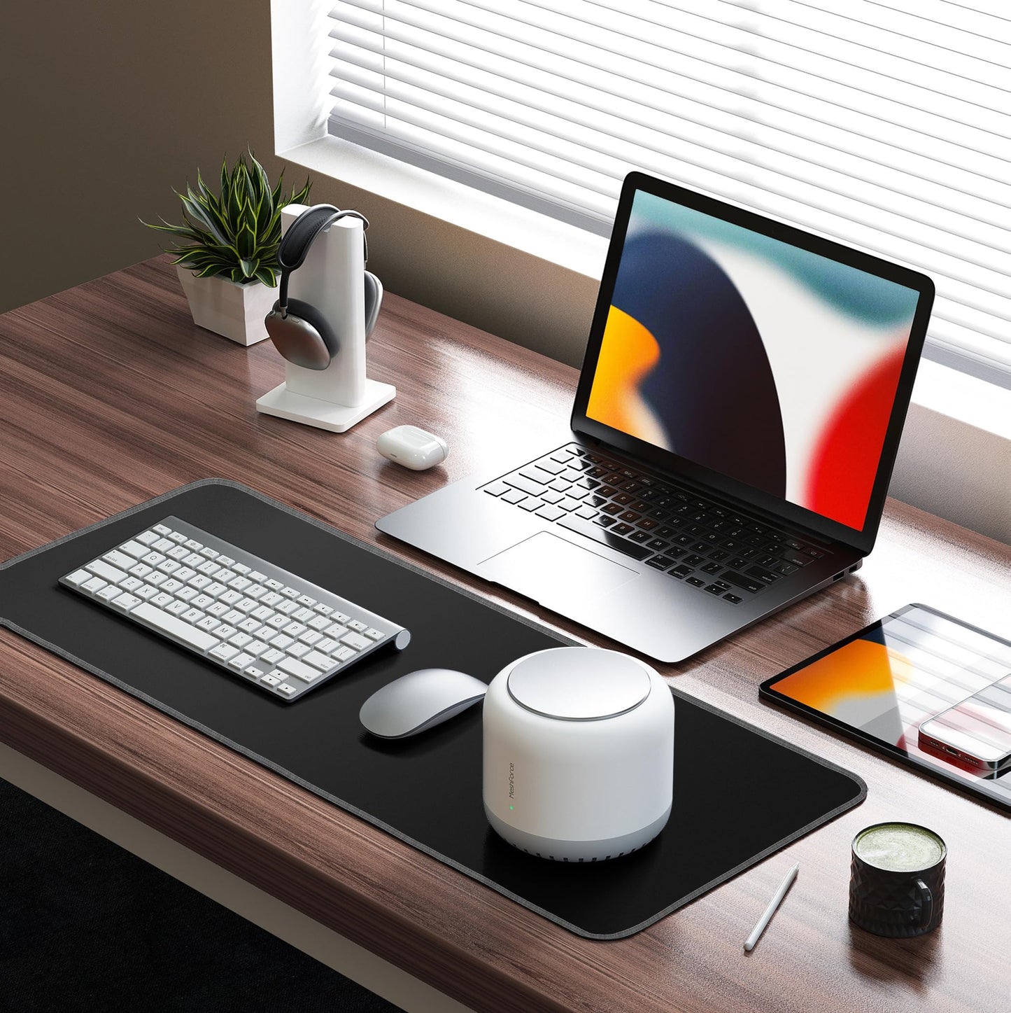 LL-COEUR XXL Black Mouse Pad Gaming Keyboard Mat Laptop Office Desk Mat (31.5" x 11.8" x 0.12")