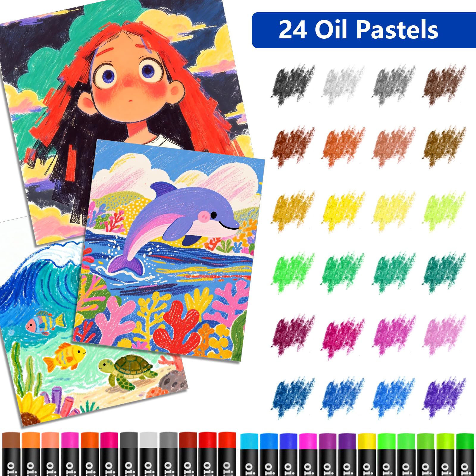 Halobios Art Supplies, 144-Piece Deluxe Art Set Professional Art Kit with Portable Aluminum Case